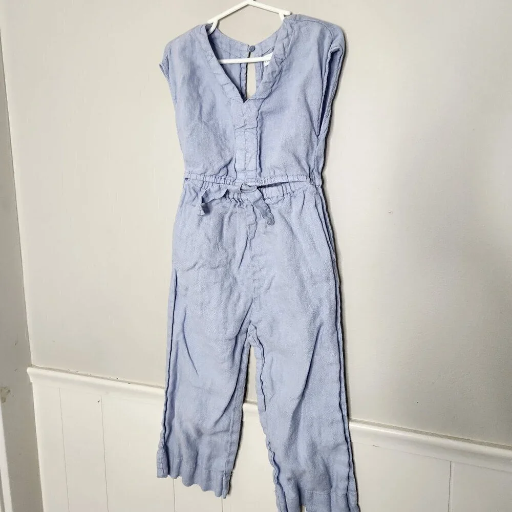 ZARA Blue Linen Jumpsuit